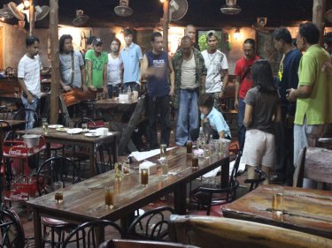 Soon after the stabbing early today, the scene inside the Phuket club