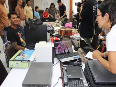 The treasure trove of items is presented at Phuket City Police Station