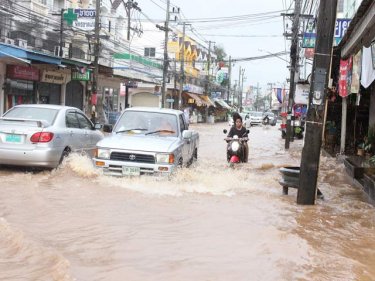 Floods in Phuket City today bring a warning of more rain to come