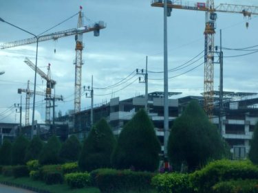 The large five-storey car park at Phuket airport, ready in January