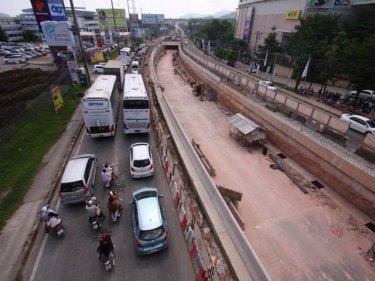 The underpass takes shape outside Central Festival Phuket