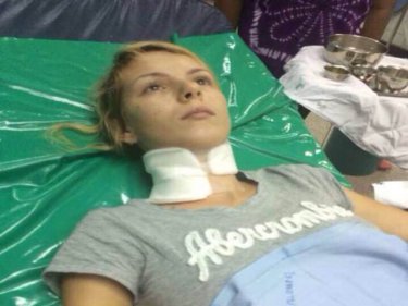 Yana Strizheus after she was found at a Phuket hotel today