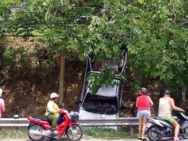 How did the pickup get there, passersby wondered on Phuket today
