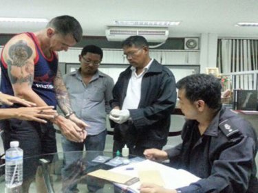 John Cohen is questioned about the shooting after his arrest in Patong