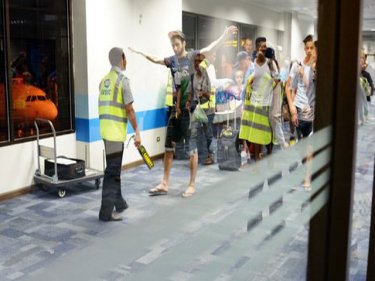 Phuket passengers  in a surprise spot check  before boarding this week