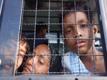 Captive Rohingya children in Thailand, bound for detention