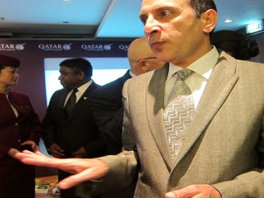 Qatar CEO Akbar Al Baker after making a speech on Phuket in 2010