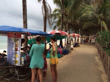Business flourishes again along the foreshore at Phuket's Kamala beach