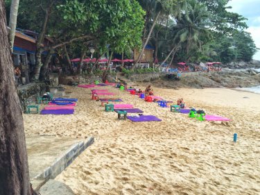 Business on the beach at Phuket's Surin: Where's the military gone?