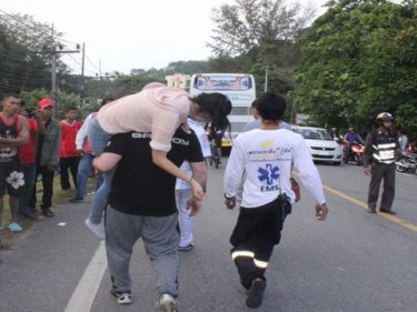 Amazing that passengers survived the bus crash on Phuket today