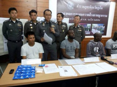 Five men have been arrested by Phuket police and a sixth is wanted