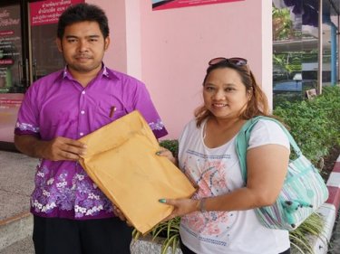 The application for the lifeguard contract is delivered in Phuket City today