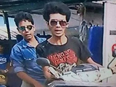 Police on Phuket want to talk to these alleged road rage rock throwers