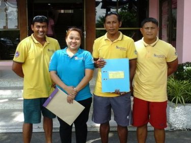 Key lifeguard staff at the contract signing in Phuket City this week