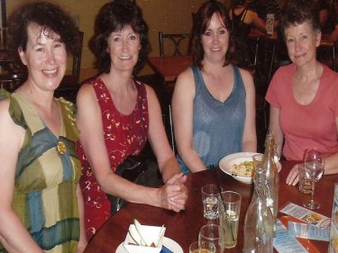 Sisters Jill Morison (left) Cathy Schmierer, Lisa Kovaleff and Jenny Brady