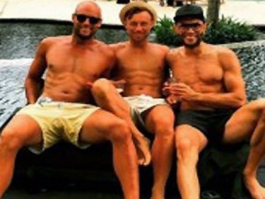 Three of the men said to have been ripped off in Bali on a bucks' trip