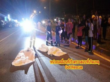 A debt collector from Krabi dies on a sharp bend on Phuket last night