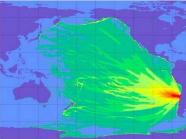 Tsunami energy from Chile could propagate across the Pacific Ocean