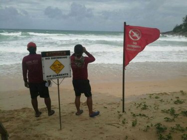 Searchers scan the sea for the missing fisherman off Phuket's Kata beach