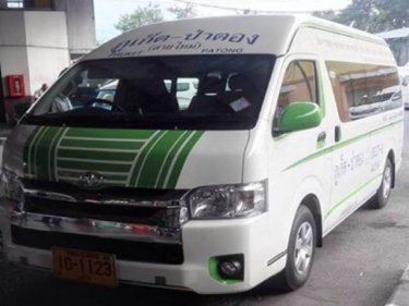 One of the vans being used by the co-op service across Phuket