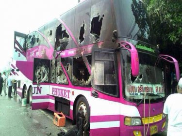 A nightmare ride for passengers trapped on a burning Phuket-Satun bus