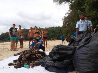 Mystery surrounds the trash discovered off Phuket's Karon beach