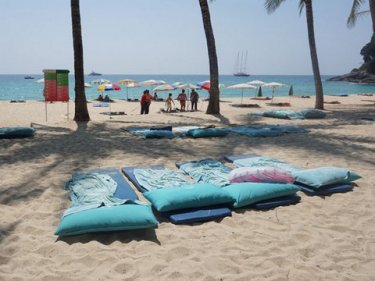 Phuket's Surin  is a ''virgin''beach where hired umbrellas are banned