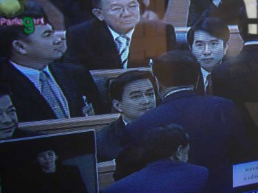 Democrat leader Abhisit is congratulated after winning