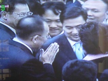 New Prime Minister Abhisit Vejjajiva after Monday's vote