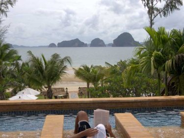 The fantastic view from Krabi: but jobs may go this low season