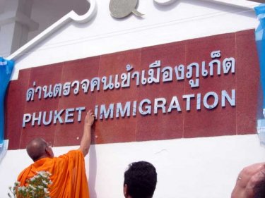 Phuket's Immigration office receives a monk's blessing