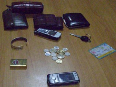 A selection of items recovered at the Phuket music festival