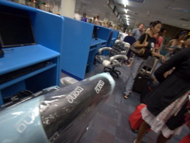 New chairs and  desks await Immigration officers on Phuket