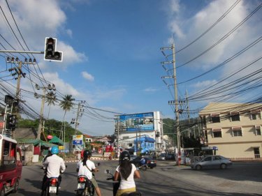 The Patong intersection where the new road will end