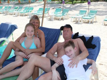 The Nielsen family, relaxing on a tsunami-free Patong beach