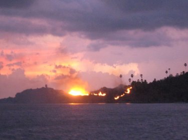 Phuket's tourist icon ablaze: a Phuketwan reader's dramatic image
