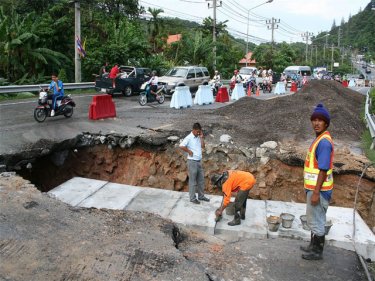 Detour or drain away: the new tunnel for rainwater under Patong Hill