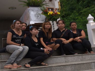 Colleagues from Sweethearts Bar at Khun Wanpen's funeral this week