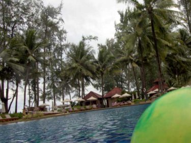 The pool at the Dusit at Laguna Phuket: rooftop pools dot surrounding villas