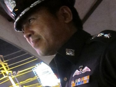 Patong police chief  Colonel Arayapan Pukbuakao in Soi Bangla last night