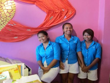 All the fun of the food: The staff at Phuket's Gitano join in