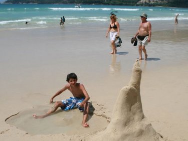 Phuket's Patong beach, better for sandcastles than surf