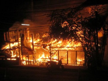 Flames consume the Phuket landmark where expats once consumed beer