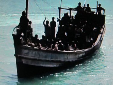 The kind of vessel that the Rohingya use to make their voyages