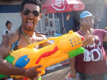 ''We will fight them on the beaches'' is the motto of Phuket Songkran 2012