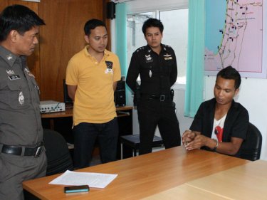 Confessed rapist Theerasak Bootcha tells Patong police what happened