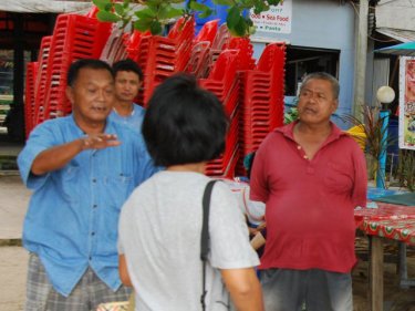 Red chairs ready for tomorrow's Phuket rally that could inflame passion