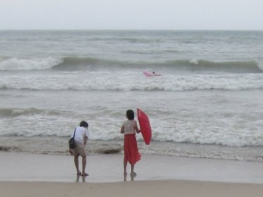 Patong beach . . . the monsoon season triggers danger at Phuket beaches