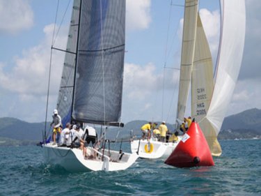 Jing Jing (right) leads IRC Racing on Phuket with one day to go.