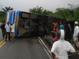 Eight Injured as Bus Misses Curve North of Phuket